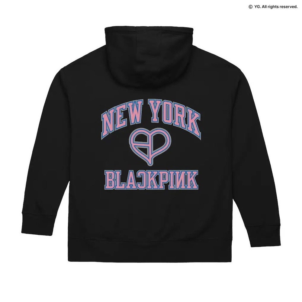 Mitchell & Ness Blackpink x NBA New York Knicks Hoodie Black BLINK TH17679 Large - Picture 2 of 5